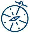 Icon Kompass Blau