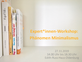 Flyer des Workshops. Er findet am 27.11.2019 um 14:00 Uhr im Edith Ruth Haus in Oldenburg statt