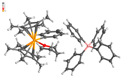 Molecular structure of a chemical compound obtained from a single crystal X-ray diffraction experiment