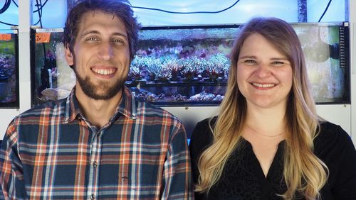 Samuel Nietzer und Mareen Möller haben das Unternehmen SciReef gegründet, das nun die EXIST-Förderung erhält. Hervorgegangen ist SciReef aus ihrer Forschungstätigkeit im Rahmen des Projektes Coral Repro am ICBM in Wilhelmshaven. Foto: Mareen Möller