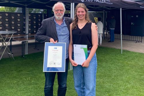 Anne Engelke und Willi Rathje bei der IHK Ehrung in Vechta