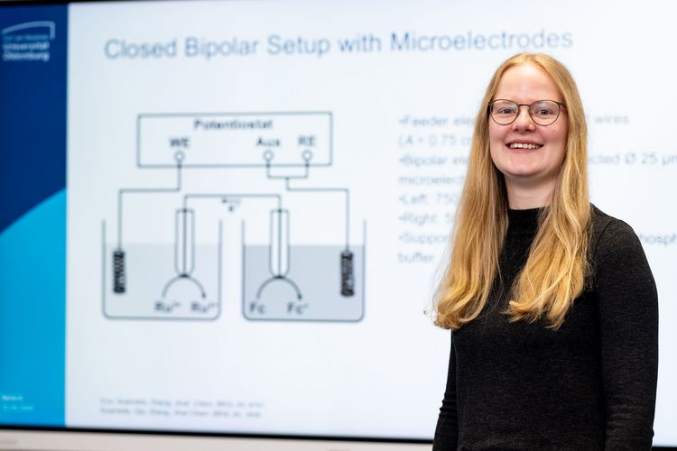 Chemikerin Franziska Kühling forscht im Bereich der Bipolaren Elektrochemie