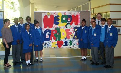 Willkommenskomitee der Muizenberg High School
