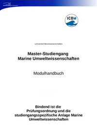 Modulhandbuch Master Marine Umweltwissenschaften