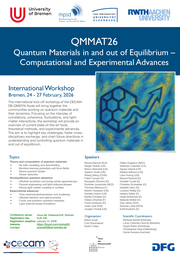 Poster zum CECAM-Workshop QMMAT26 (Kickoff von QMDYN), Bremen, 24.-27. Februar 2026