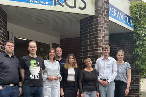 Dr. Lars Mohrhusen beim Ehemaligentag der KGS Wiesmoor