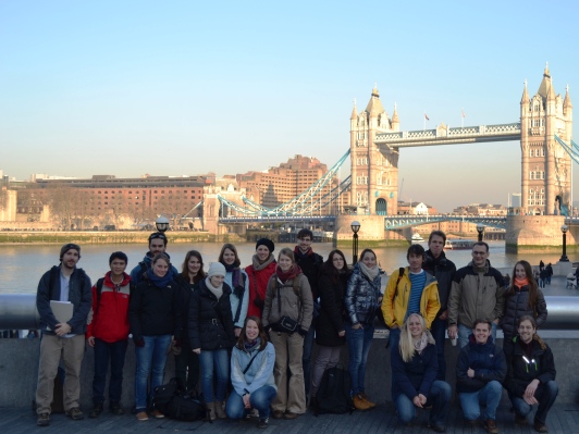 Field-trip 2013 Group at London Tower Bridge