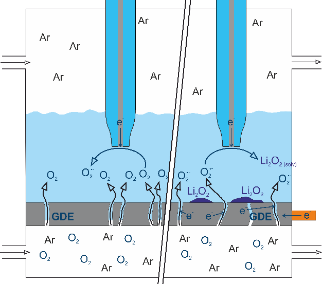 Schema des Versuchsaufbaus zur Untersuchung einer Gasdiffusionselektrode mit der SECM