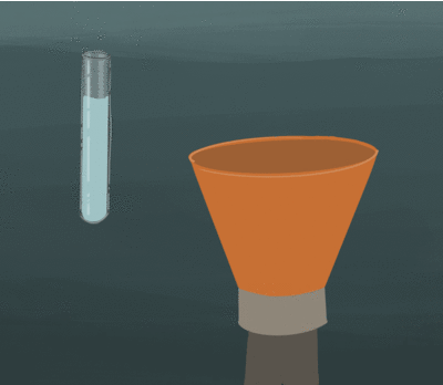 Filtration der Probe.