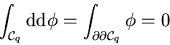 \begin{displaymath}\int_{{\cal C}_{{q}}} {\mathrm dd}\phi = \int_{\partial \partial {\cal C}_{{q}}} \phi = 0
\end{displaymath}