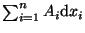 $\vec{A}=
\left( A_1, A_2, ..., A_n\right( $