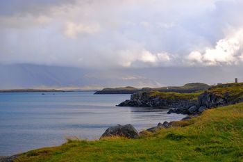 Küstenlinie bei Reykjavik