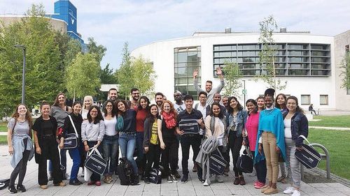 Group picture of EMMIR students on the Campus of the University of Oldenburg.
