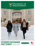 Student exchange fact sheet 2026-2027 der University of Saskatchewan