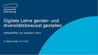 Digitale Lehre gender-und diversitätsbewusst gestalten