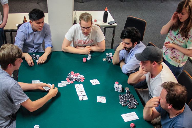 Poker player at the table