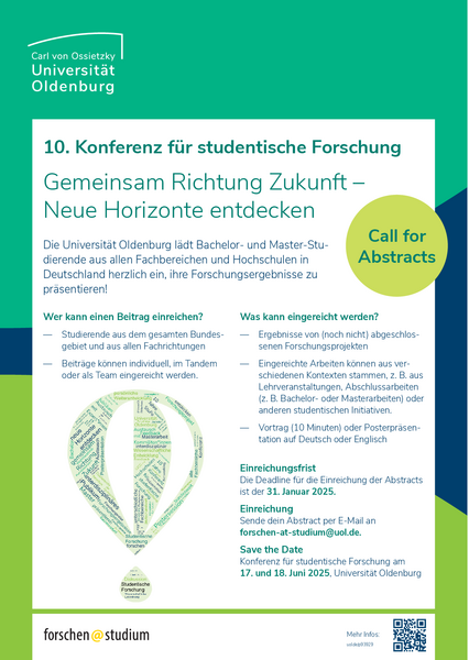 10. Konferenz für studentische Forschung - Call for Abstracts