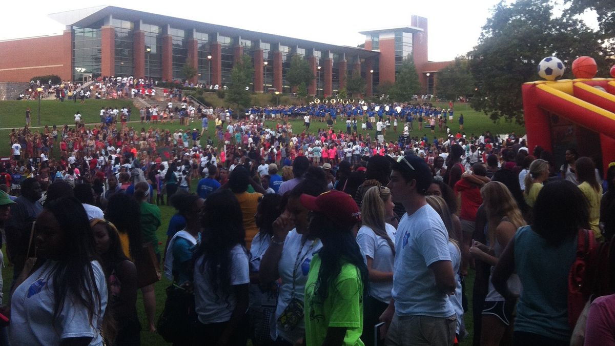 Orientation event at the start of the semester at the University of West Georgia - Wolfes Spiel