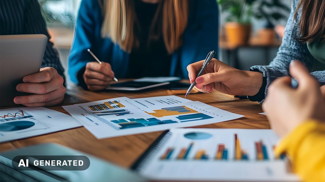 Brainstorming, Treffen und Planung mit einer Geschäftsfrau, die im Sitzungssaal des Büros zu den Mitarbeitern spricht.