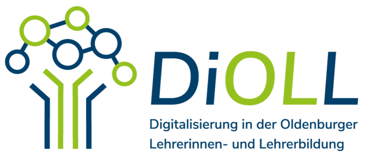 Logo des projekts DiOLL. Digitalisierung in der Oldenburger Lehrerinnen- und Lehrerbildung