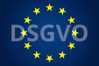 Symbolbild Europasterne mit Schriftzug DSGVO