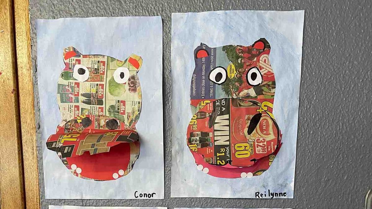 Student crafts from Fish Hoek Primary School, Cape Town. 