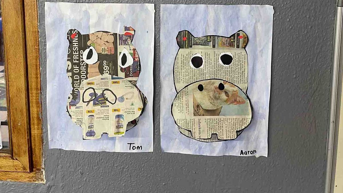 Student crafts from Fish Hoek Primary School, Cape Town. 