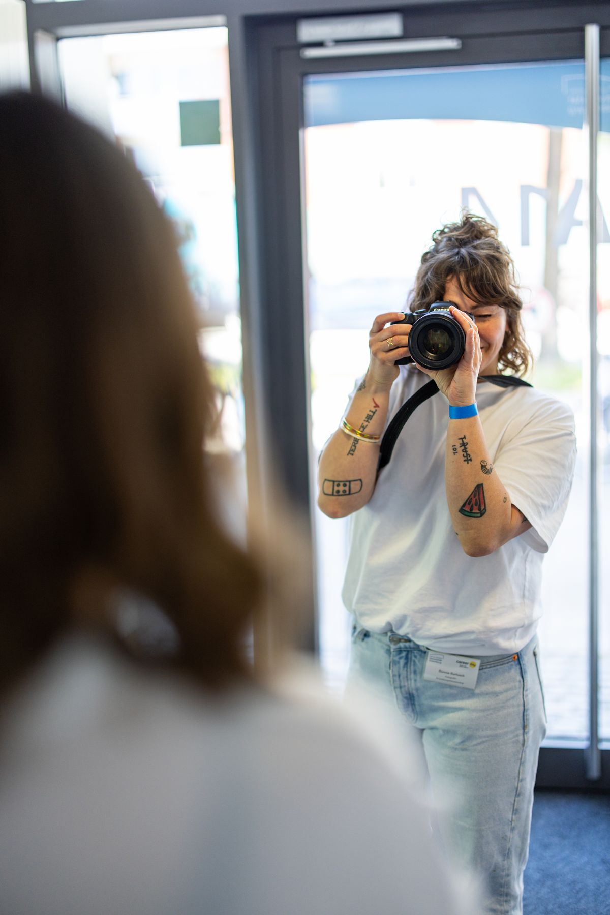 Fotografin bei der Arbeit