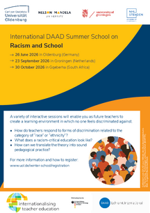 International DAAD Summer School poster on "Racism and School"