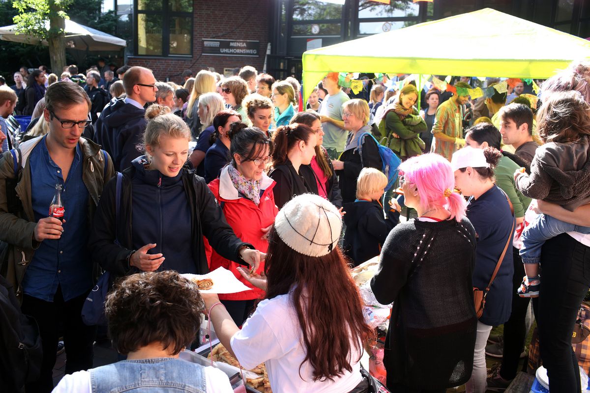 Visitors at the Georgia stand, International Summer Festival 2016