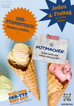 Das OER-Stammtisch-Plakat Das OER-Stammtisch-Plakat