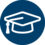 Auf dem Bild wird ein Icon zum Thema Abschluss des Studiums oder der Weiterbildung am C3L dargestellt.