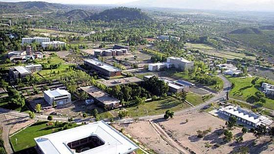 Aerial view of the university campus