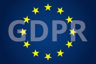 Symbolic image of European stars with GDPR lettering