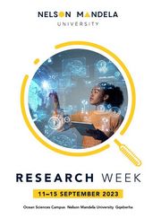 Einladungsplakat zur Research Week vom 11 - 15 September 2023 an der NMU.