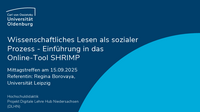 PDF Folien Wissenschaftliches Lesen als sozialer Prozess – Einführung in das Online-Tool SHRIMP 