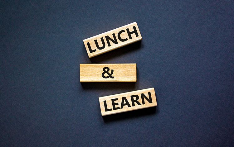 Bild mit Schrift: Lunch and Learn