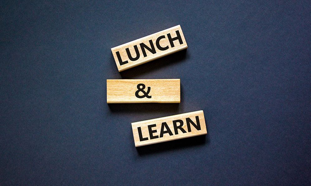 Bild mit Schrift: Lunch and Learn