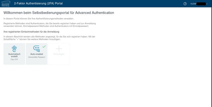 Registering Yubikey as authentication method