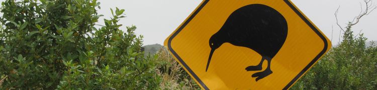 Neuseeländisches Verkehrszeichen
