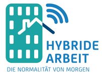 Logo des Projekts Hybride Arbeit. Die Normalität von morgen mit Verlinkung zur Projektseite