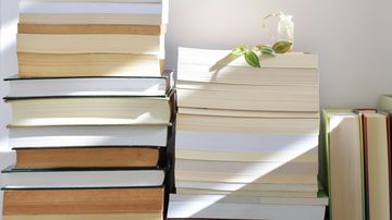stacked books