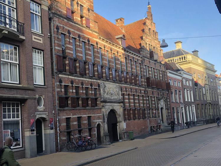 Houses and university building in Groningen