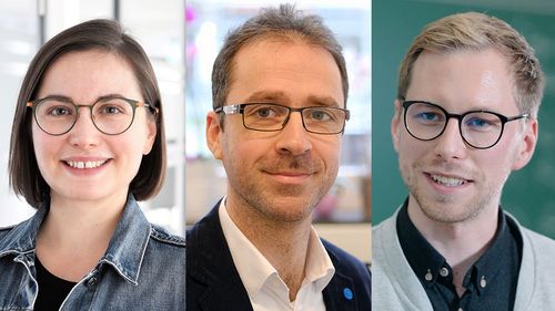 Photos of the scientists honoured by the University Society.