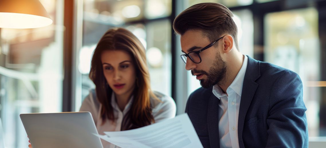 business, laptop, businesswoman, people, computer, businessman, office, woman, meeting, working, team, teamwork, group, couple, businesspeople, work, smiling, sitting, talking, communication, desk, executive, internet, manager, two