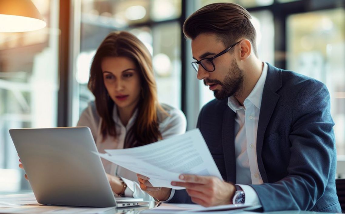 business, laptop, businesswoman, people, computer, businessman, office, woman, meeting, working, team, teamwork, group, couple, businesspeople, work, smiling, sitting, talking, communication, desk, executive, internet, manager, two