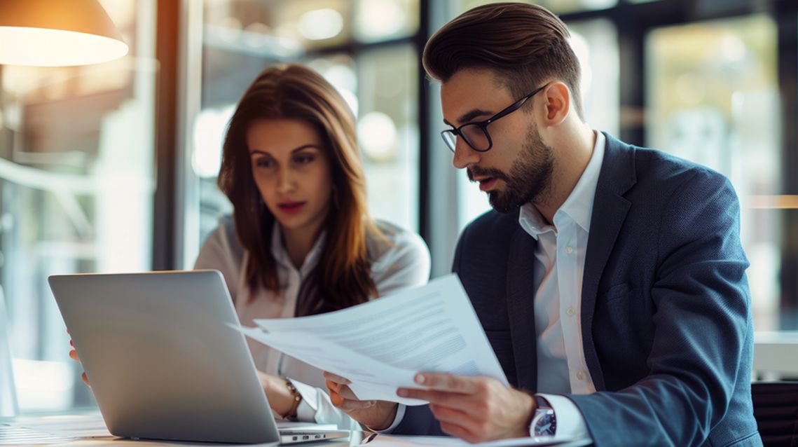 business, laptop, businesswoman, people, computer, businessman, office, woman, meeting, working, team, teamwork, group, couple, businesspeople, work, smiling, sitting, talking, communication, desk, executive, internet, manager, two