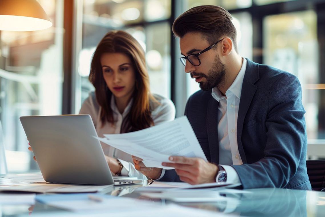 business, laptop, businesswoman, people, computer, businessman, office, woman, meeting, working, team, teamwork, group, couple, businesspeople, work, smiling, sitting, talking, communication, desk, executive, internet, manager, two