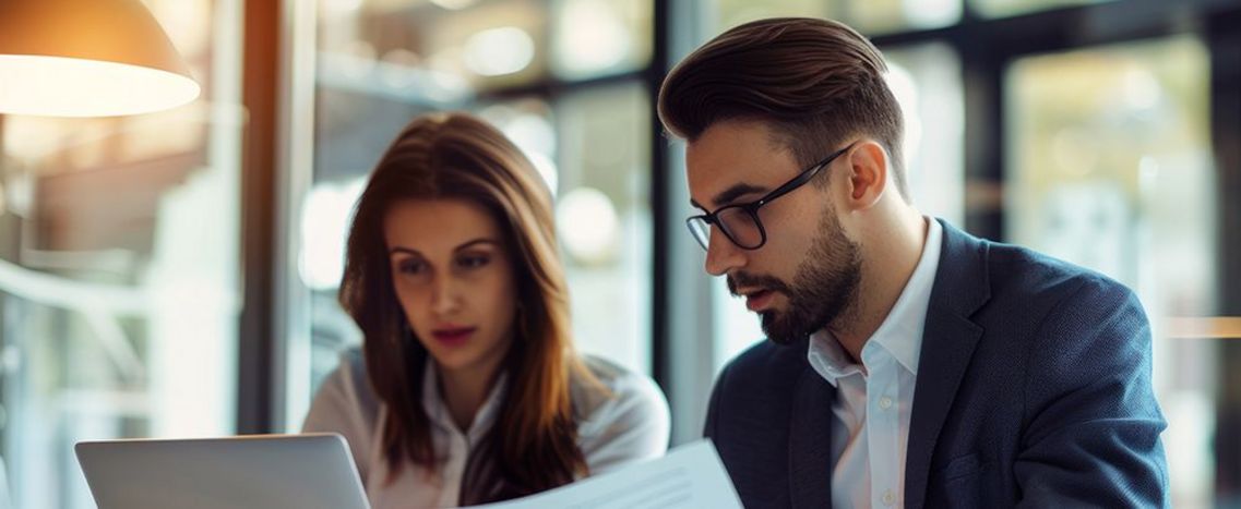 business, laptop, businesswoman, people, computer, businessman, office, woman, meeting, working, team, teamwork, group, couple, businesspeople, work, smiling, sitting, talking, communication, desk, executive, internet, manager, two