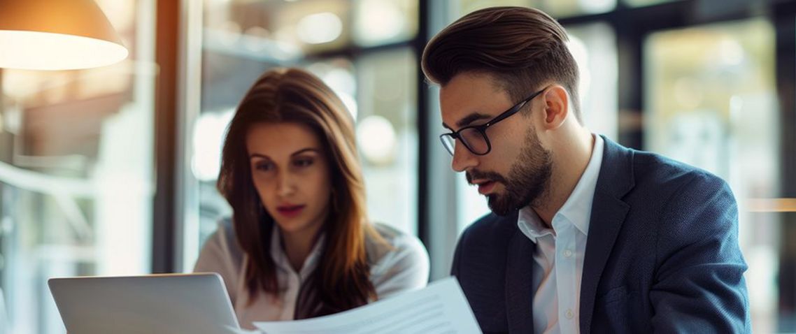 business, laptop, businesswoman, people, computer, businessman, office, woman, meeting, working, team, teamwork, group, couple, businesspeople, work, smiling, sitting, talking, communication, desk, executive, internet, manager, two